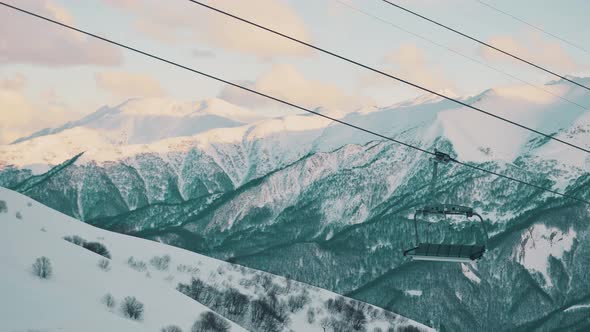 Green Mountains Winter Panorama On Skiing Holidays