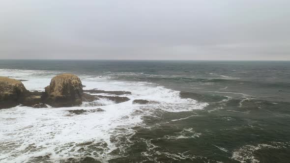 Punta de lobos, Pichilemu, Chile. Big Waves Winter Surf