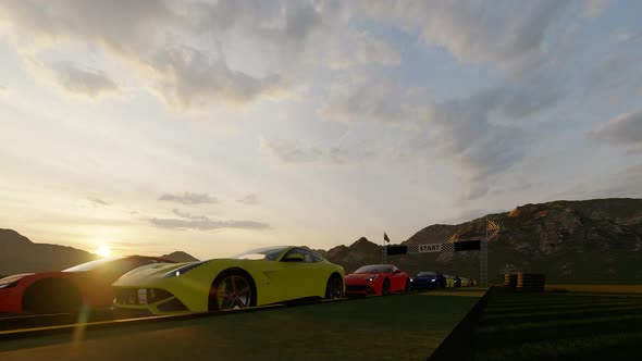 Car Race at Sunset alt