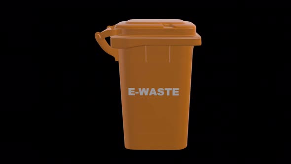 Separate collection of waste in the orange container garbage e-waste