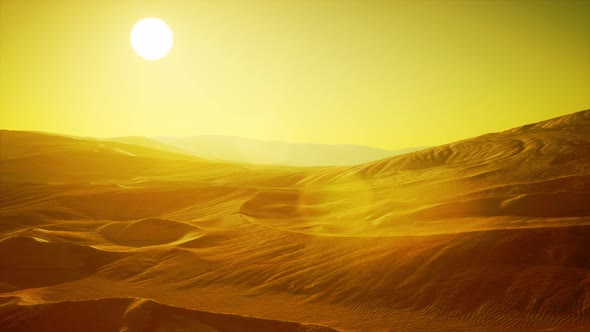 Beautiful Sand Dunes in the Sahara Desert