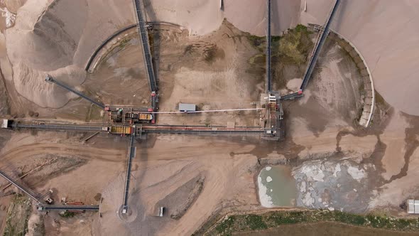 Sand Mining Factory Aerial View