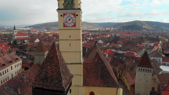 Evangelical Cathedral of Saint Mary and Clock Tower in Sibiu
