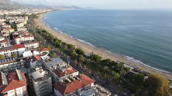 Alanya, Turkey - a Resort Town on the Seashore. Aerial View