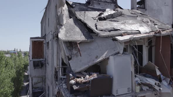 War in Ukraine  Destroyed Building in Borodyanka Bucha District