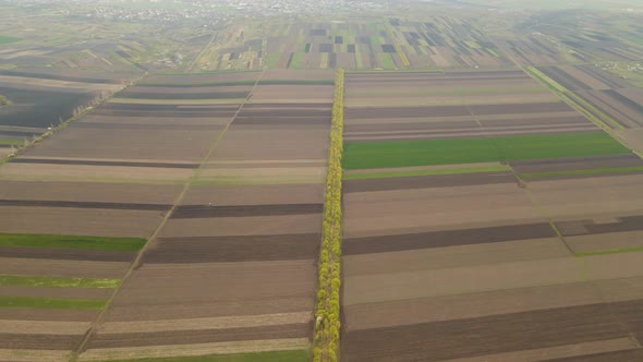 Countryside Aerial View Landscape