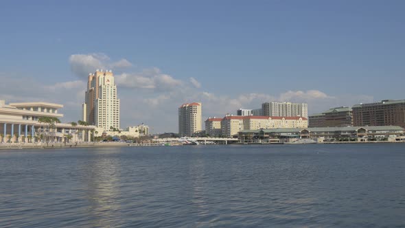 Pan left of Tampa Convention Center