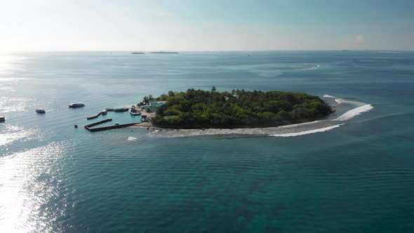 Aerial view of the surf waves