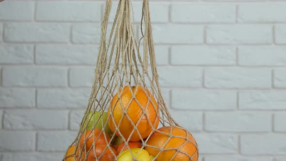 Summer Fruits in a String Bag