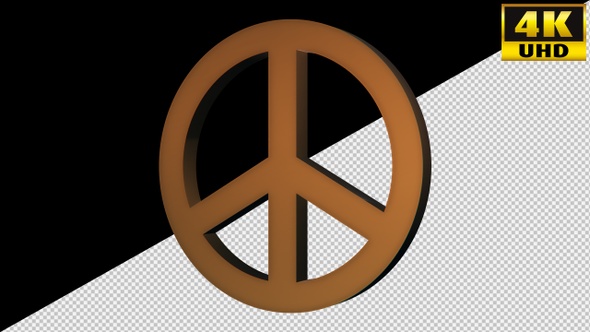 Peace Sign On Alpha Channel Loops V1