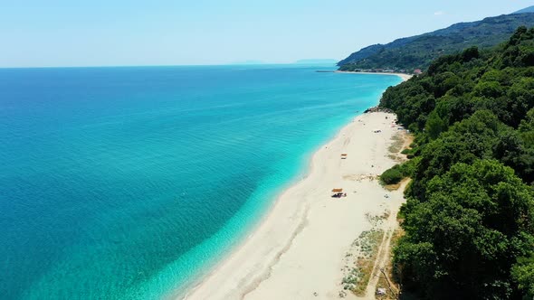 Aerial Of Horefto Beach Greece 4 K