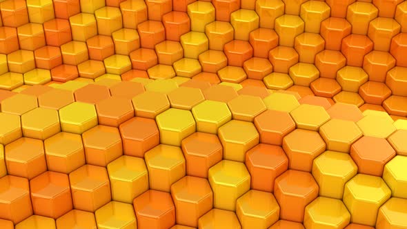 Hexagons Formed A Wave