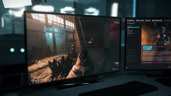 Player Dies Combating Terrorists In Modern Military Simulator Video Game Mission alt