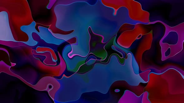 Red Blue Pink Wavy Marble Liquid Animated