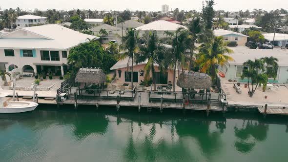 High Up Aerial View of Key Colony Beach is a Municipality in the Middle of the Florida Keys Monroe