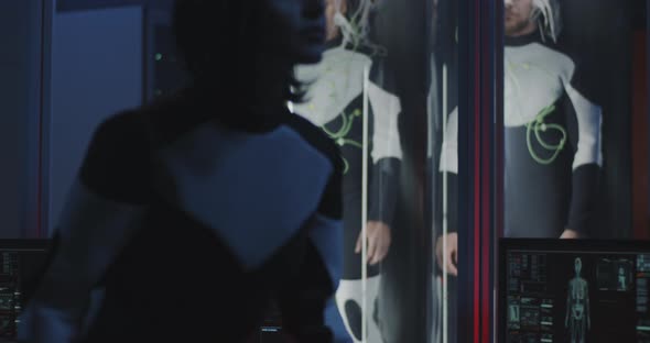 Scientist Studying Human Biology on Mars alt