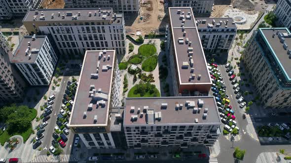 Drone Aerial View Modern Building Residential Complex Faina Town