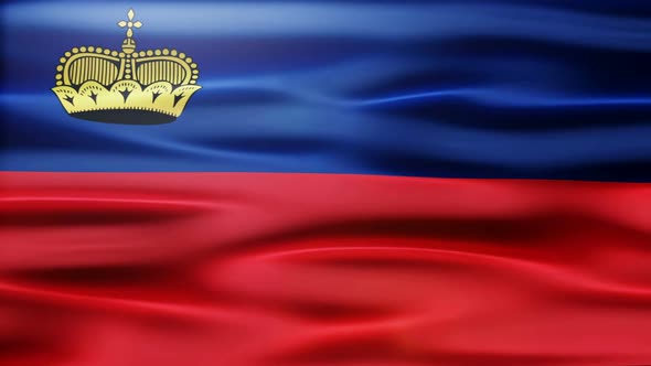 Liechtenstein Flag Waving