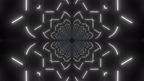 4k Black White Neon Pattern 17