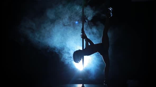 11Of23 Silhouette of a Sexy Female Pole Dancing