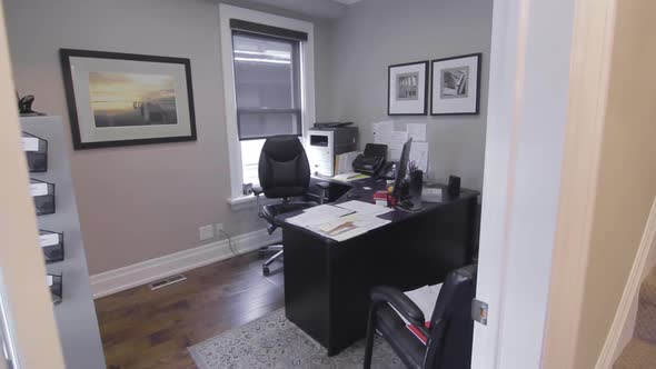 Small room in a lawyer's office