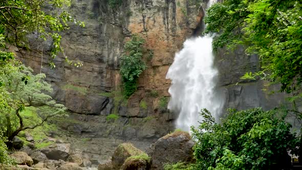 Waterfall in nature tourism area