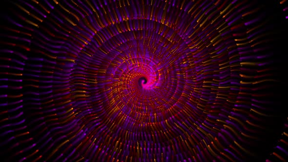 Abstract Spiral Colorful Moving Particles V44