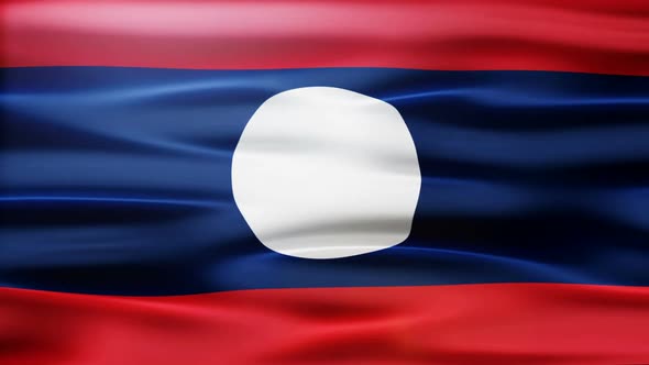 Laos Flag Waving