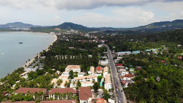 Beautiful high view of nature with sea ocean