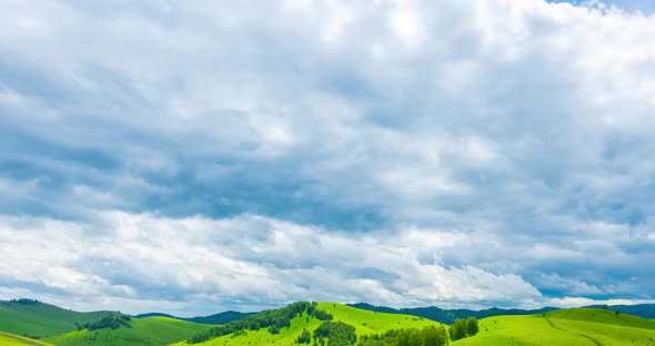 Mountain Meadow Timelapse at the Summer or Autumn Time