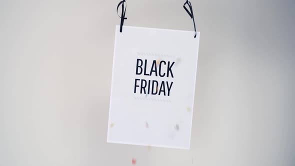 Black Friday Video Footage - Black Friday Printed On A Hanging Paper