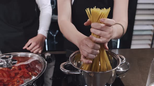 Couple Prepare Paska in a Kitchen