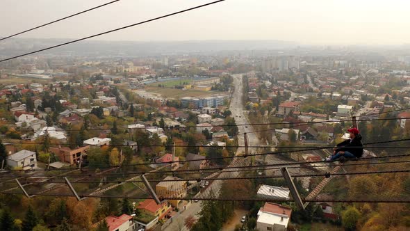 Aerial view of Kosice city in Slovakia
