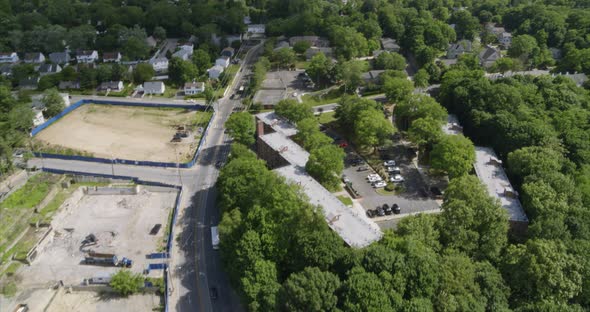 Aerial View of a Suburban Neighborhood in Long Island