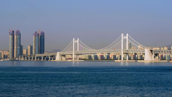 Gwangan Bridge in Busan City , South Korea