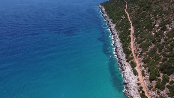 View of Gjipe Beach Albania