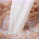 Pouring milk into cereal. Slow Motion. - VideoHive Item for Sale