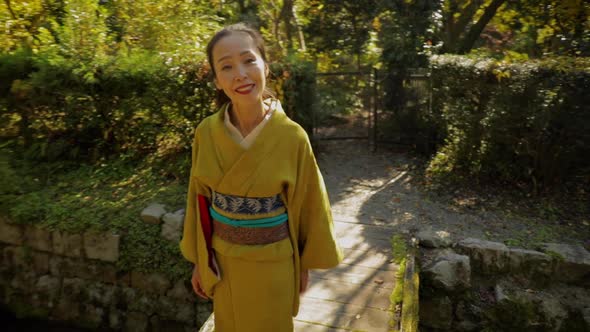 Elegant Japanese woman in Kyoto Japan