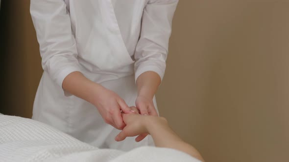 Woman Receiving Massage Relaxing