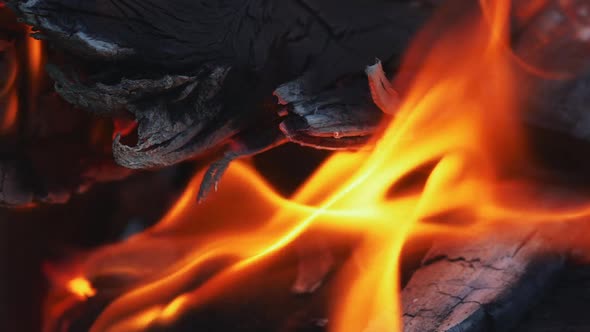 Burning Fire in Slow Motion