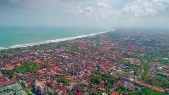 Flight Overlooking the City of Bali on the Indian Ocean 83