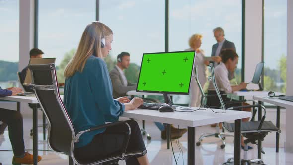 Woman working on computer