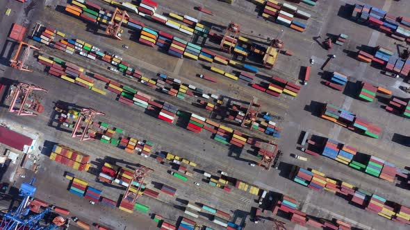 Aerial View of Dock with Containers