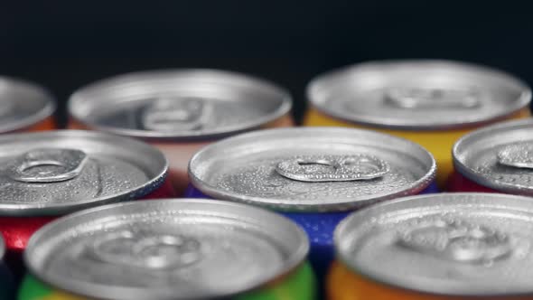 Aluminum Cans with Carbonated Water, Energy Drinks or Beer