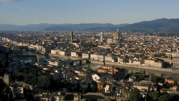 Cityscape of Florence Before Sunset