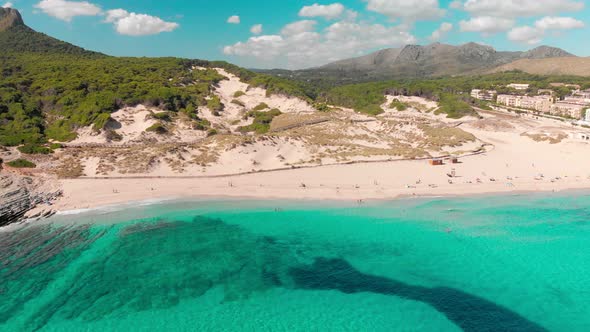 Beautiful sandy beach of Cala Mesquida, Mallorca, Spain