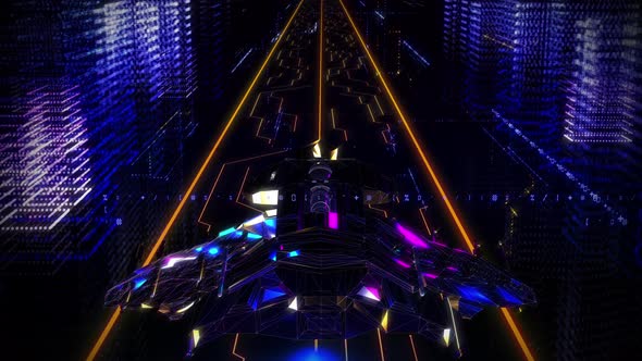 Virtual World With Holographic Buildings And Futuristic Vehicle Stores On Server alt