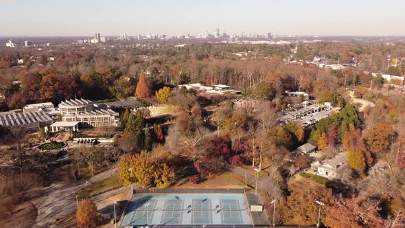 Aerial Video Atlanta Botanical Garden 4k