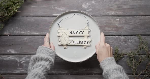Images Of Happy Holidays Greeting In Christmas Season