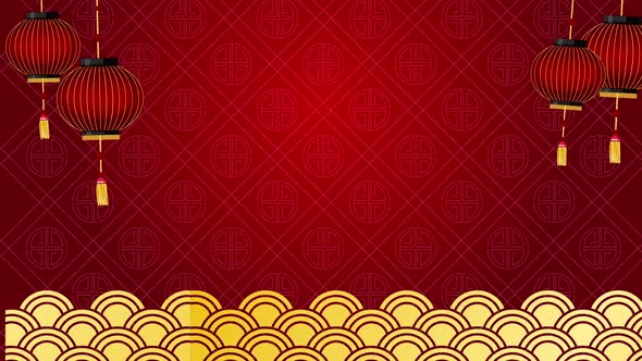Red Lanterns Chinese New Year Background Animation